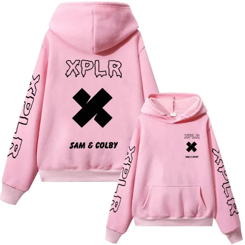 XPLR Sam and Colby Printed Hoodie